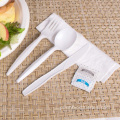 5PCS Biodegradable CPLA Plastic Cutlery Salt Paper Paper